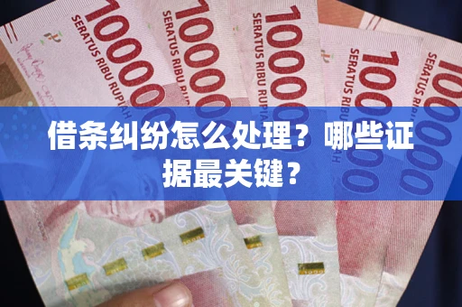 武汉借条纠纷怎么处理？哪些证据最关键？