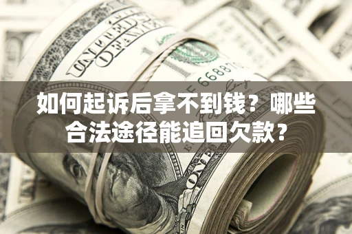 武汉如何起诉后拿不到钱？哪些合法途径能追回欠款？