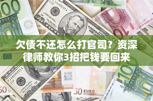 武汉欠债不还怎么打官司？资深律师教你3招把钱要回来