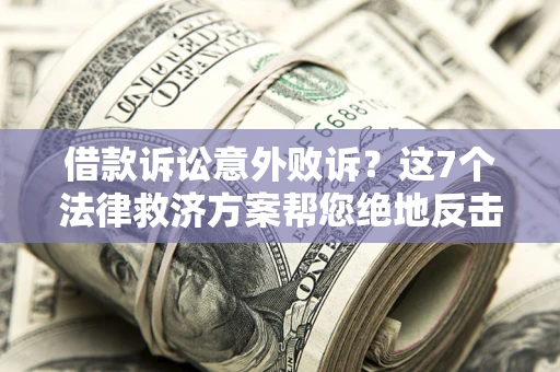 武汉借款诉讼意外败诉？这7个法律救济方案帮您绝地反击！