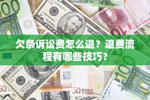 武汉欠条诉讼费怎么退？退费流程有哪些技巧？