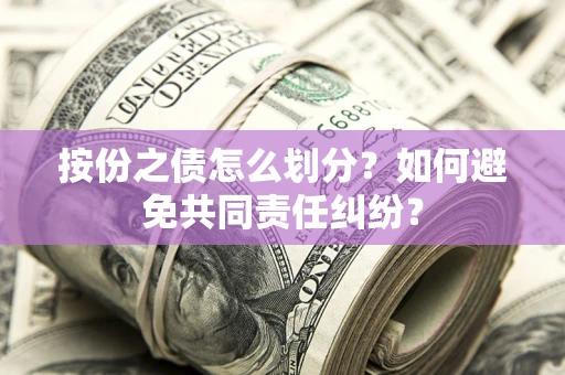 武汉按份之债怎么划分？如何避免共同责任纠纷？
