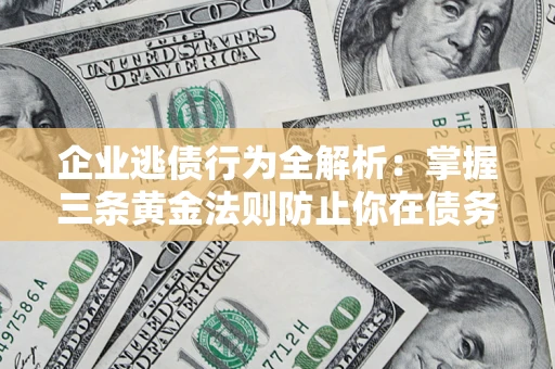 武汉企业逃债行为全解析：掌握三条黄金法则防止你在债务乱局中“踩雷”