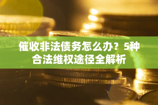 武汉催收非法债务怎么办？5种合法维权途径全解析