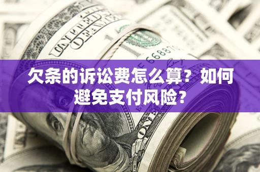 武汉欠条的诉讼费怎么算？如何避免支付风险？