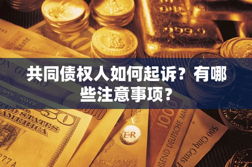 武汉共同债权人如何起诉？有哪些注意事项？
