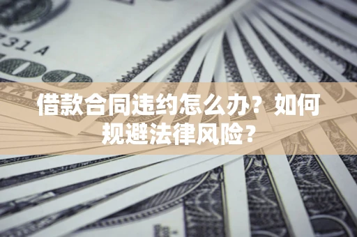 武汉借款合同违约怎么办？如何规避法律风险？